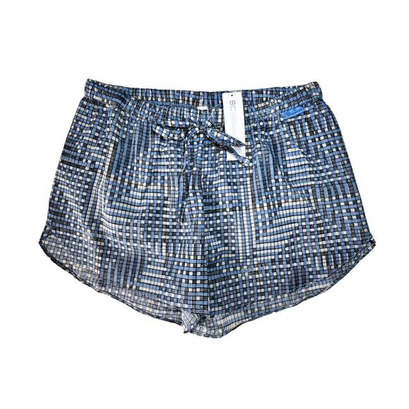 NWT BCBGeneration Blue Cotton Geometric Print Sleep Shorts Sz. M - Picture 3 of 9